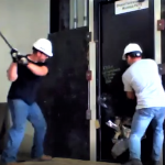 FE15 burglary tests, Intertek laboratory. Outswing Munitussecurity door.