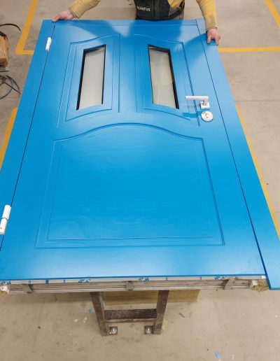 Munitus security door with WRB panles and glass