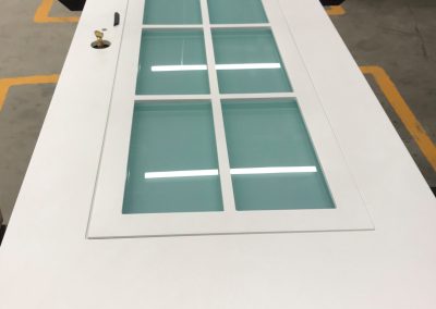 Munitus security door with mat glass P6B