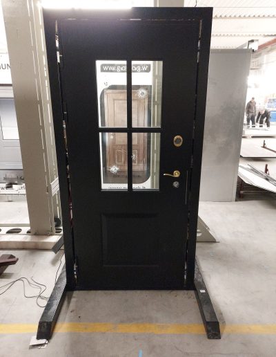 Munitus bullet-resistant FB 4 demo door for one of our distributors