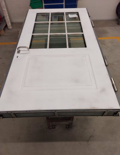 Bullet resistant FB6 door with BR6 glass and prepared for paiting skins